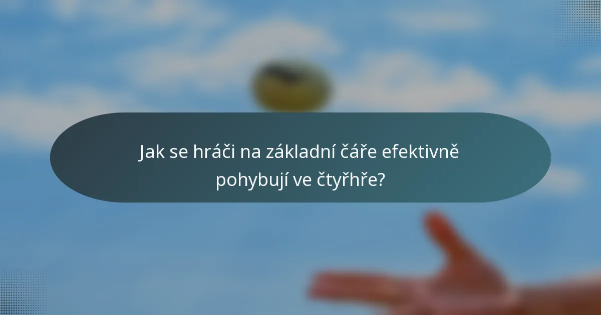 Jak se hráči na základní čáře efektivně pohybují ve čtyřhře?